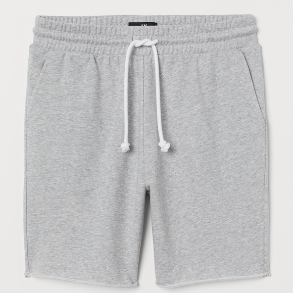 NWT H&M men sweat shorts, navy blue, cotton blend, size L - Picture 2 of 3